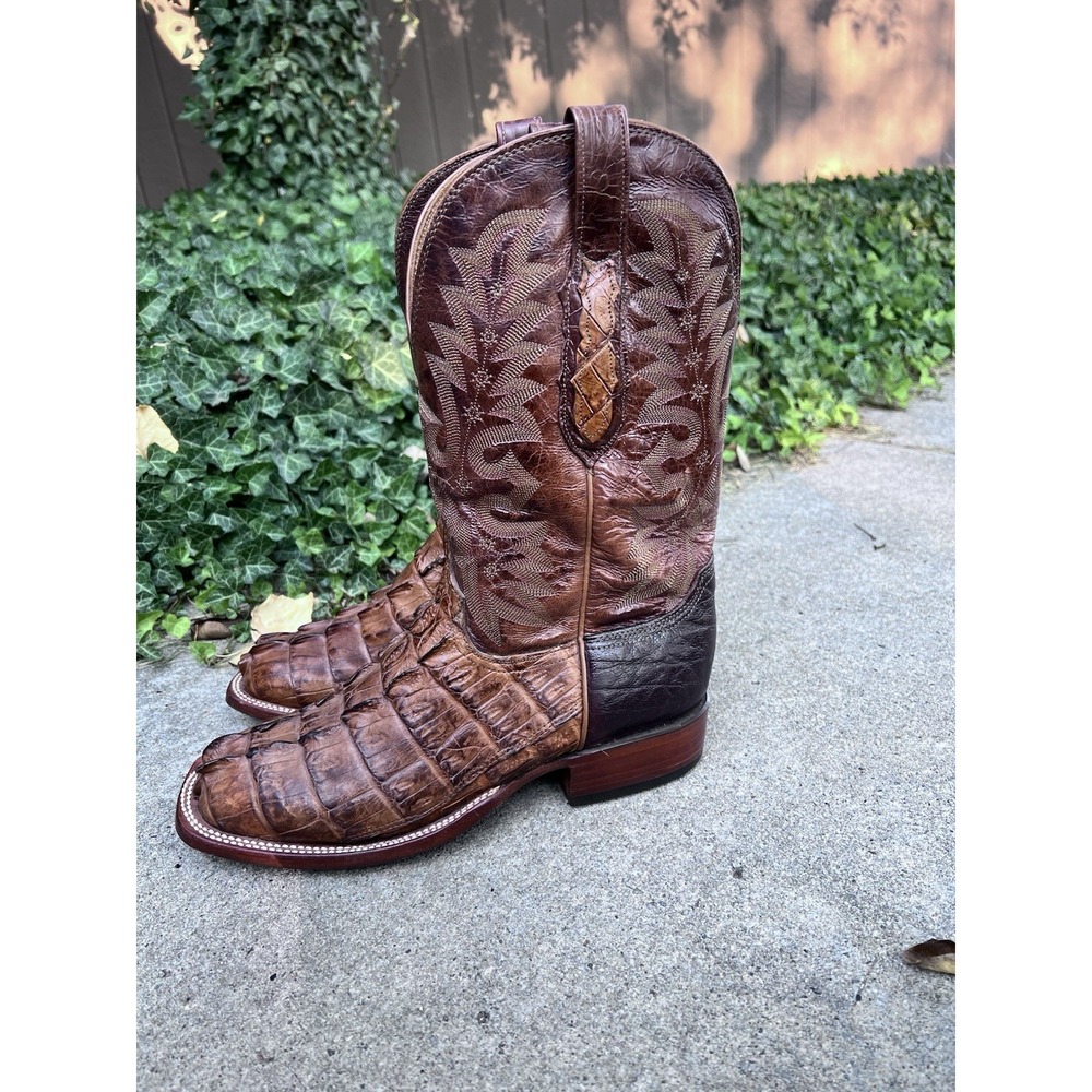 Lucchese CY7071 Men's Size 8 EE Exotic Caiman Crocodile Western Cowboy Boots - Picture 3 of 10
